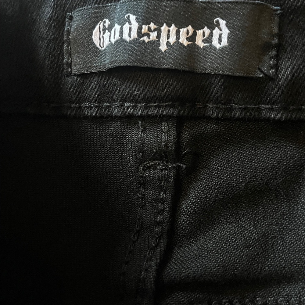 Godspeed Black Logo Patch Denim Jeans – Men’s Size 34 - Picture 3 of 4